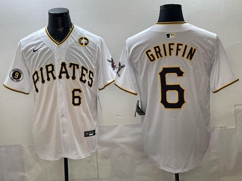 Men Pittsburgh Pirates #6 Griffin white Game 2026 Nike MLB Jersey 0401005->pittsburgh pirates->MLB Jersey